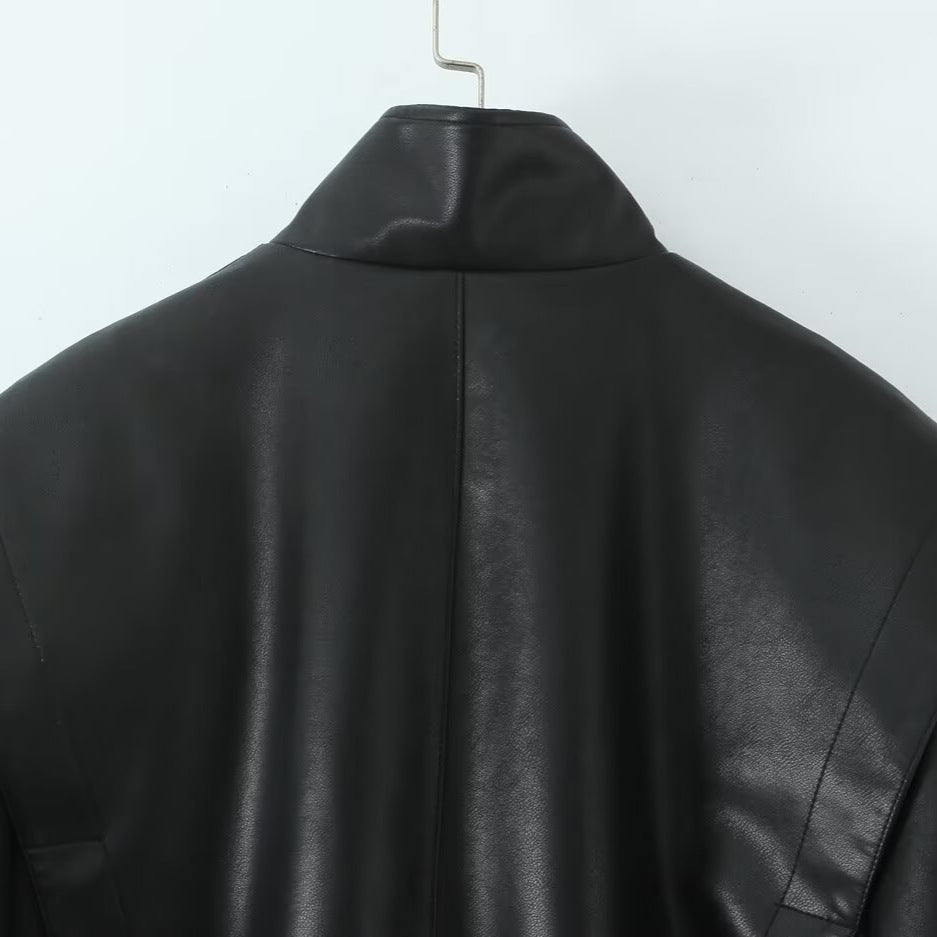 Women's Autumn Retro Large Turn-over Shoulder Design Jackets