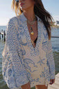 Women's Summer Long Sleeve Shirt Loose Printed Suits