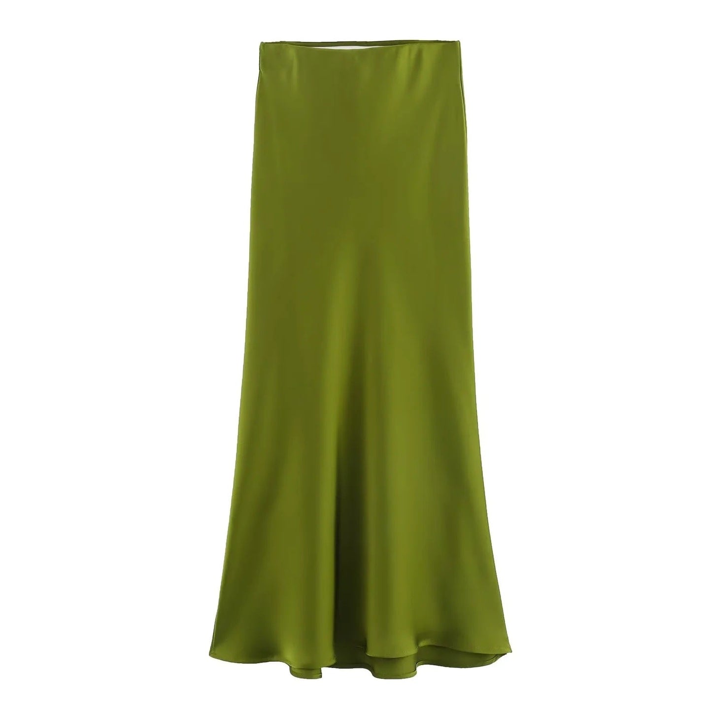 Women's Summer French Fashion Silk Satin Texture Skirts