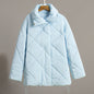 Rhombus Baggy Matte Glossy Lapel Casual Coats