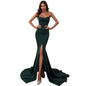 Women's Fishtail Dress Solid Color Chest Wrap Dresses