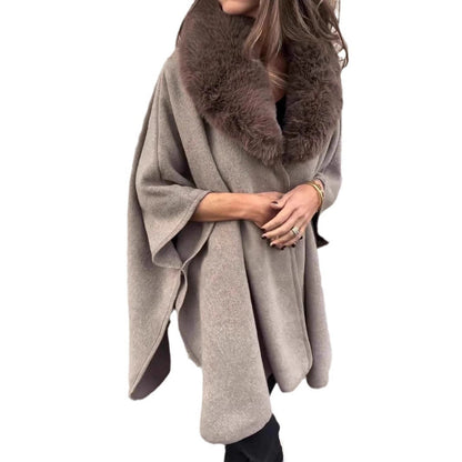 Women's Loose Long Sleeve Large Lapel Fur Coats