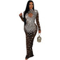Women's Fashion Wear Round Neck Rhinestone Dress Dresses