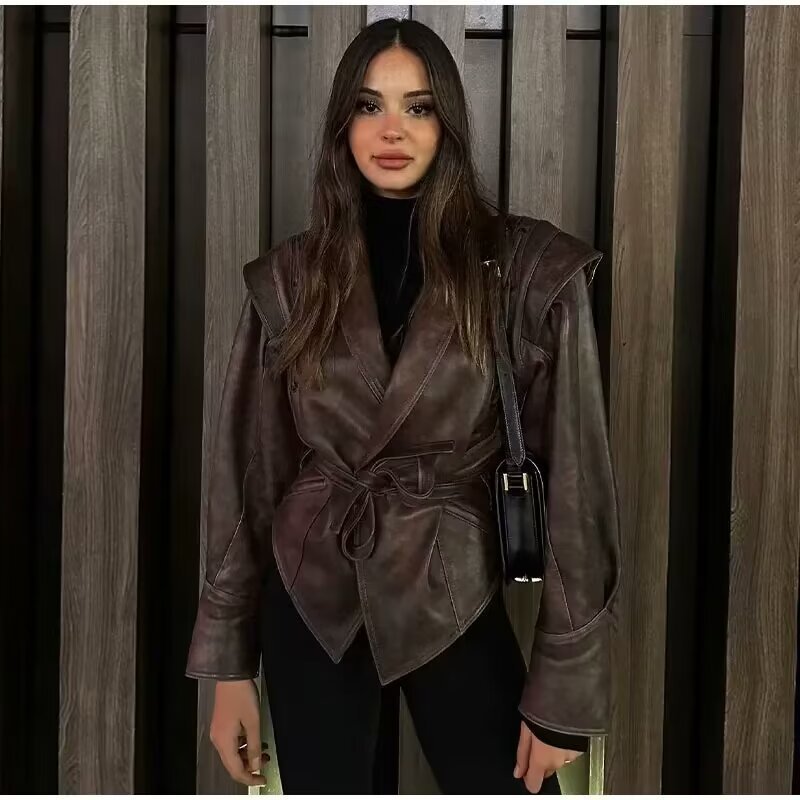 Women's New Street Design Retro Leather Jackets