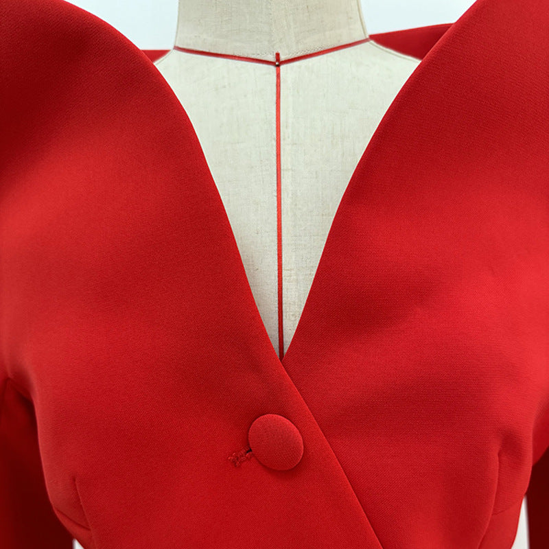 Design Stand-up Collar Slim Fit Extended Coats