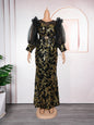 Women's African Wear Dress Fashionable Sequins Christmas Dresses