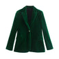 Women's Beautiful Pretty Veet Dark Green Coats
