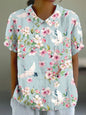 Fashion Summer Style Sleeve Printed Pullover Blouses