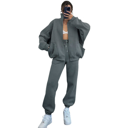 Women's Color Stand Collar Long Sleeve Fashion Suits