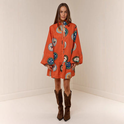 Casual Fashion Linen Shirt Temperament Wild Dresses