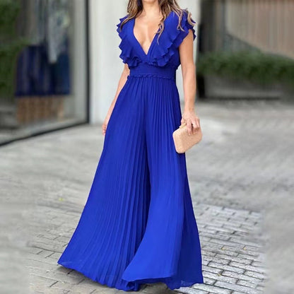 Beautiful Summer Ruffled Folding Sexy Fashion Dresses