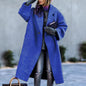 Women's Long Woolen Color Temperament Commute No Coats
