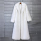 Women's Imitation Plush Furry Fur Extended Collar Coats