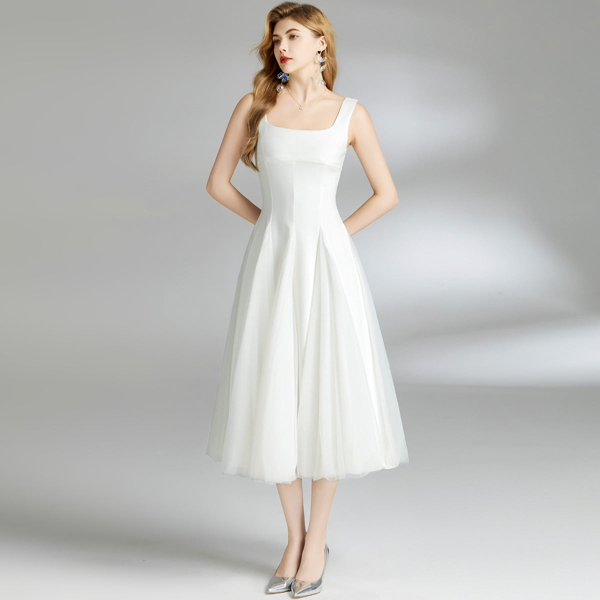 Women's Dress Summer Stitching Mesh Puffy Fairy Dresses