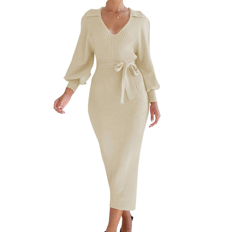 Women's Autumn Pure Color Elegant Commuter High Sweaters