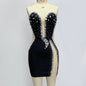 Dress Veet Sexy High Slit Beaded Dresses
