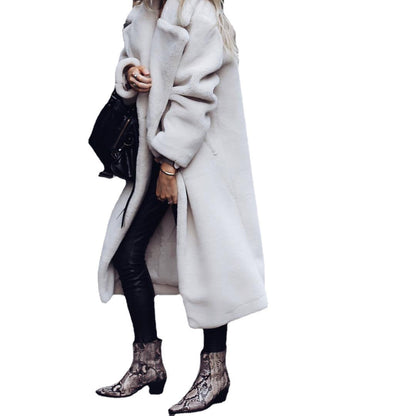 Women's Double-sided Veet Lapel Breasted Woolen For Coats