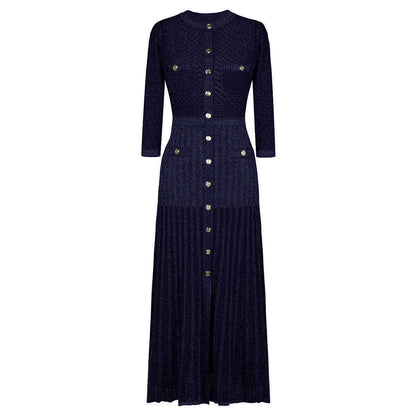 Fashion Knitted Round Neck Slim Slimming Dresses