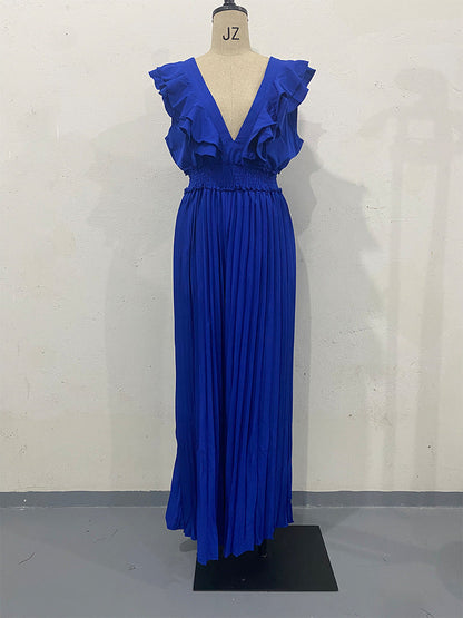Beautiful Summer Ruffled Folding Sexy Fashion Dresses