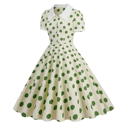 Retro Graphy Date Commuting Elegant Sisters Party Picnic Outing Dresses