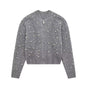 Trendy Autumn Decorated Pearls Knitted Bomber Jackets