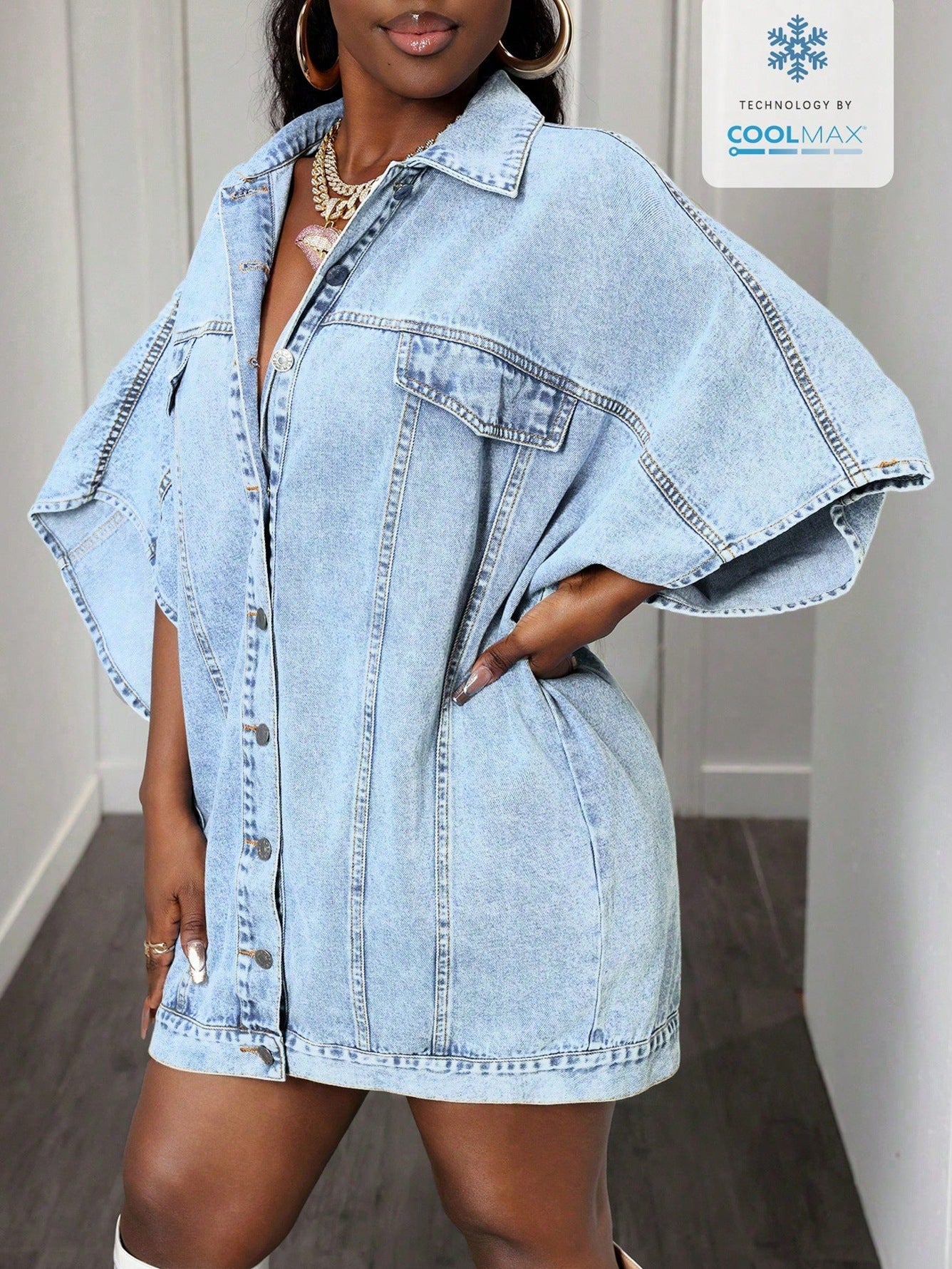Women's Popular Street Hipster Tippet Denim Jackets