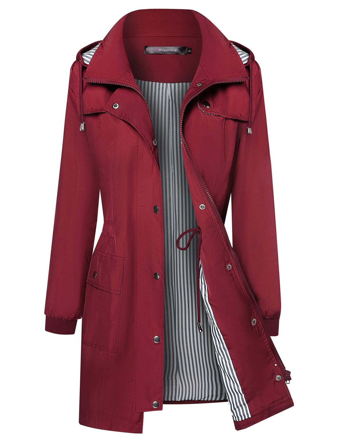 Women's Raincoat Waterproof Windbreaker Striped Mountaineering Outdoor Coats