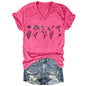 Women's Duplex Printing Sleeve Pullover T-shirt Summer Blouses
