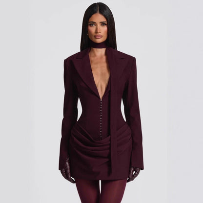 Temperament Bandage Long Sleeve Hot Dress Dresses