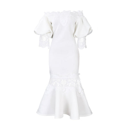 Women's Fashionable Elegant Lace Fishtail Party Sexy Dresses