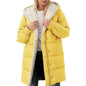 Hooded Cotton Long Sleeve Double-sided Veet Slim Coats