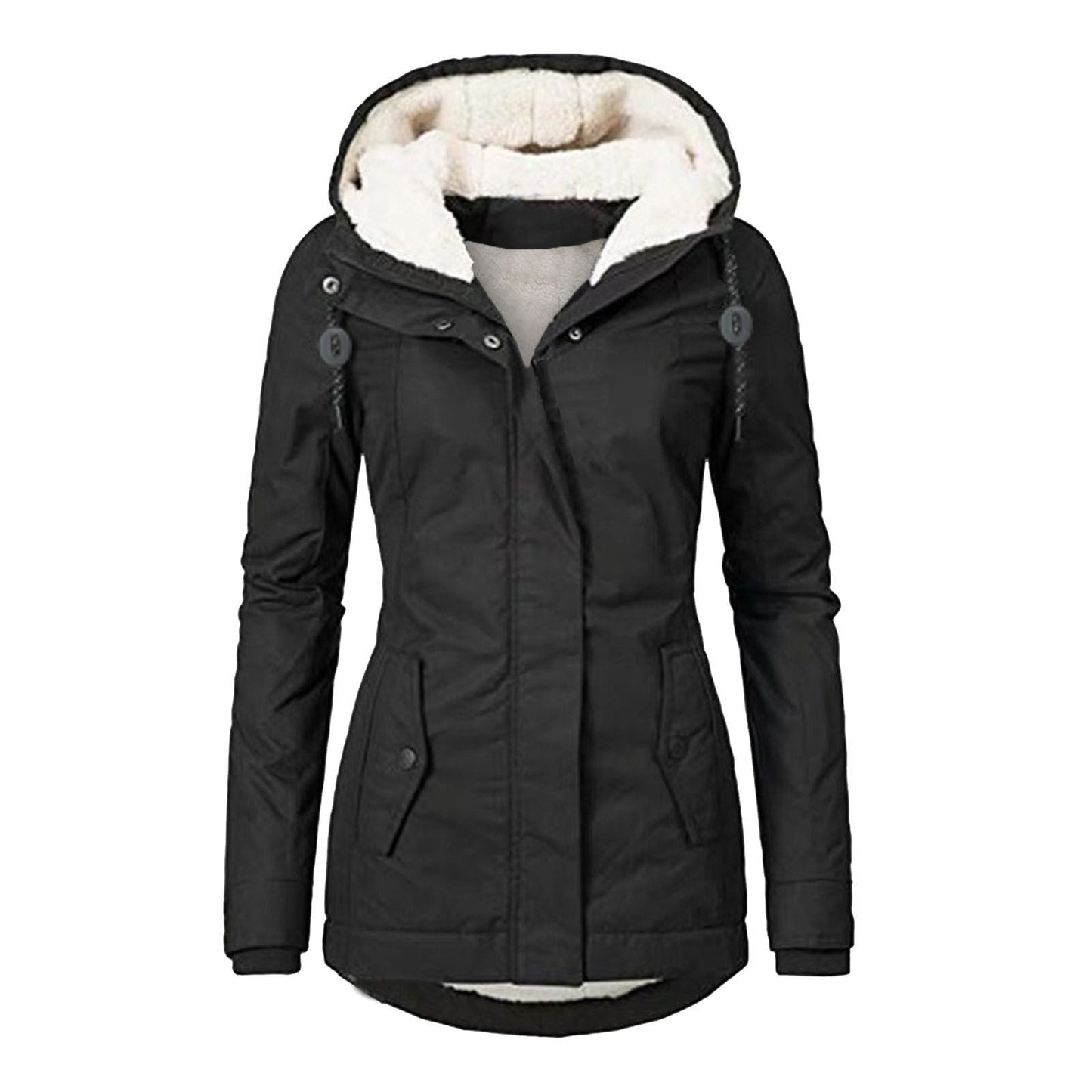 Women's Popular Classy Fleece-lined Hooded Warm Coats