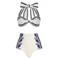 Swimsuit Navy Halter One Piece Swimsuit Set Women
