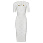 Sleeve Slimming Mid-length Knitted Dress Simple Dresses