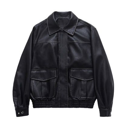 Men's Style Leather First Layer Cowhide For Fatty Wide Jackets
