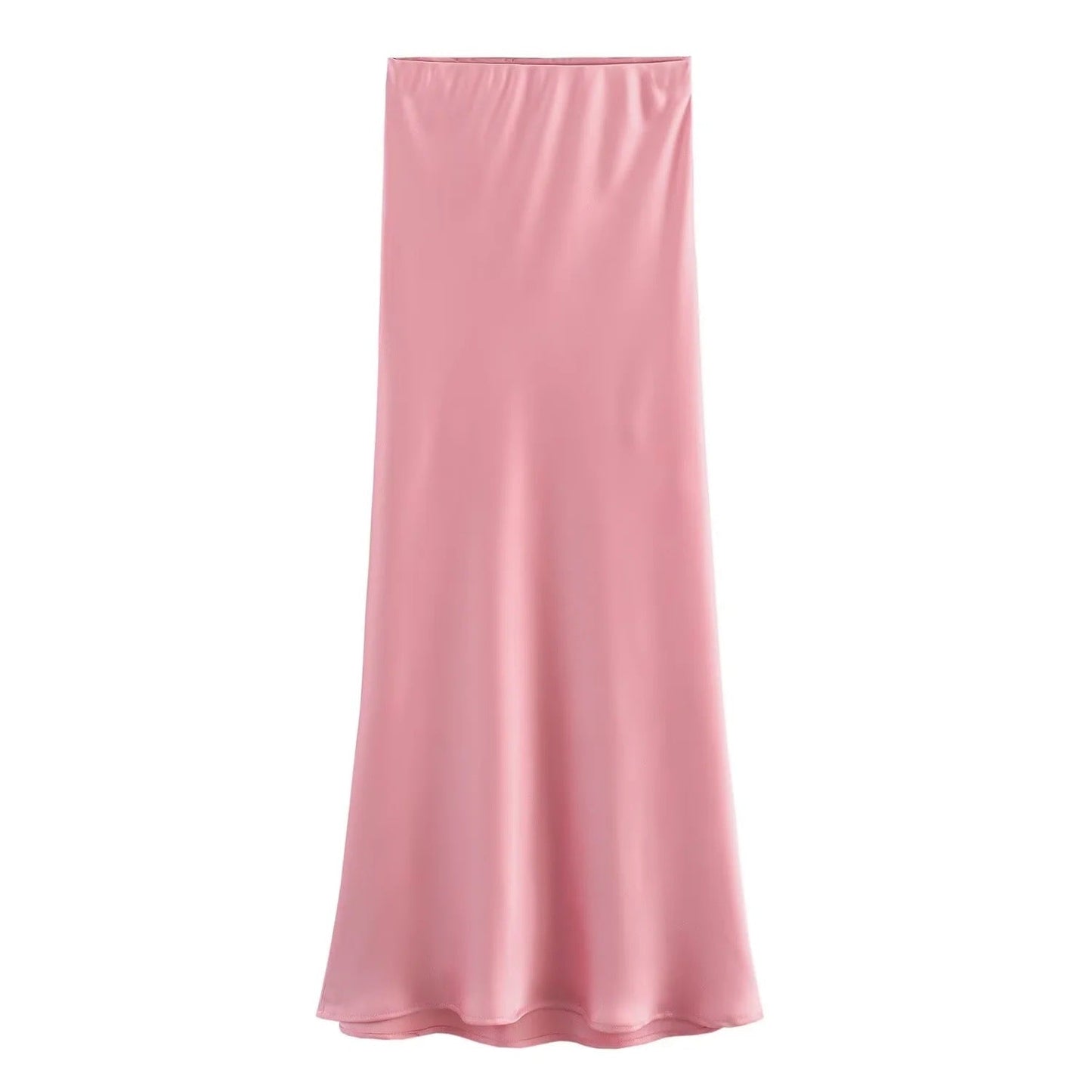 Women's Summer French Fashion Silk Satin Texture Skirts