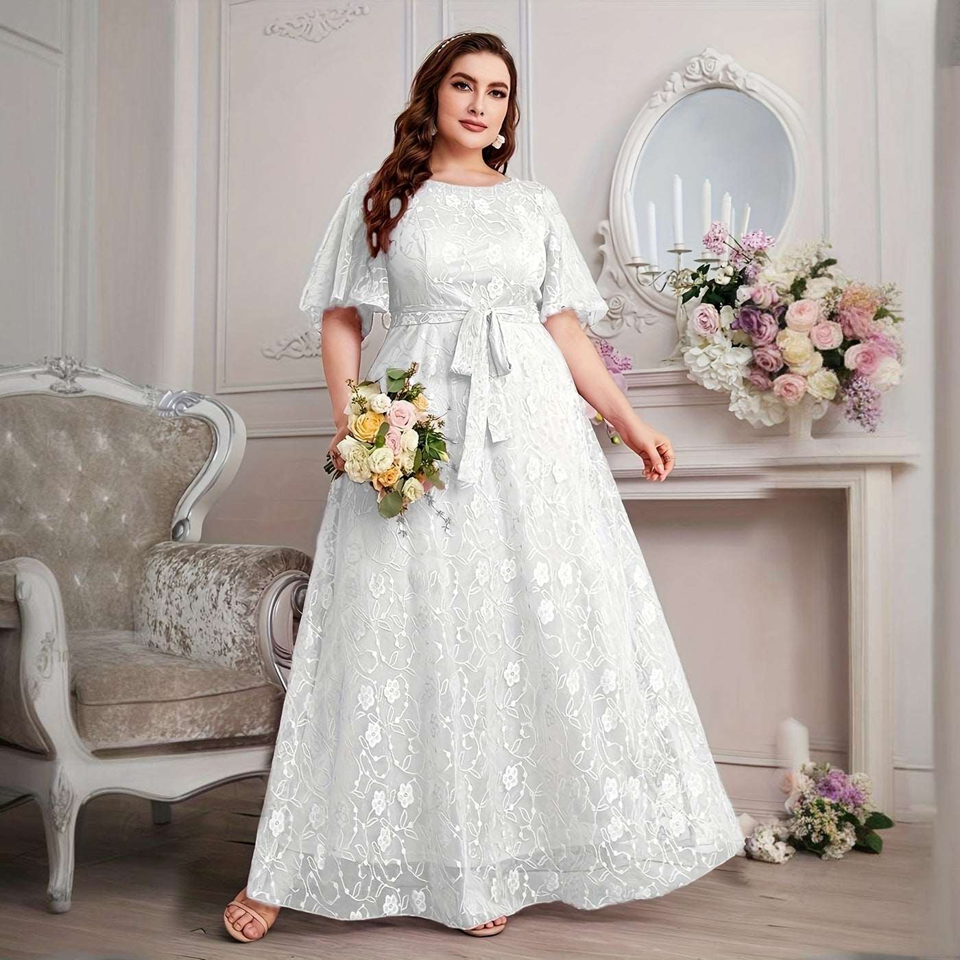 Women's Bridesmaid Dress Fashion Elegant High Waist Dresses