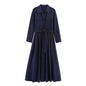 Women's Fashion Vacation Style Versatile Poplin Shirt Dresses