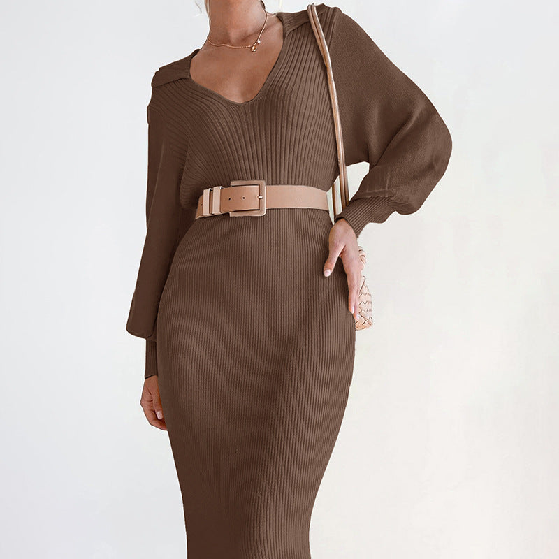 Women's Autumn Pure Color Elegant Commuter High Sweaters