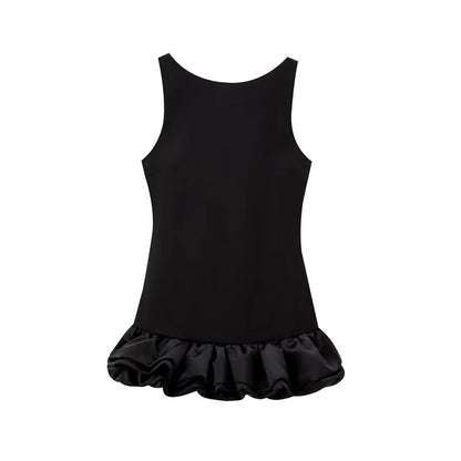 Women's Dress Ruffled Halter Spaghetti Straps Backless Dresses