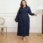 Women's Winter With Collar Washed Denim Dress Dresses