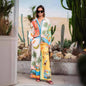 Fashion Personalized Printed Linen Color Matching Suits
