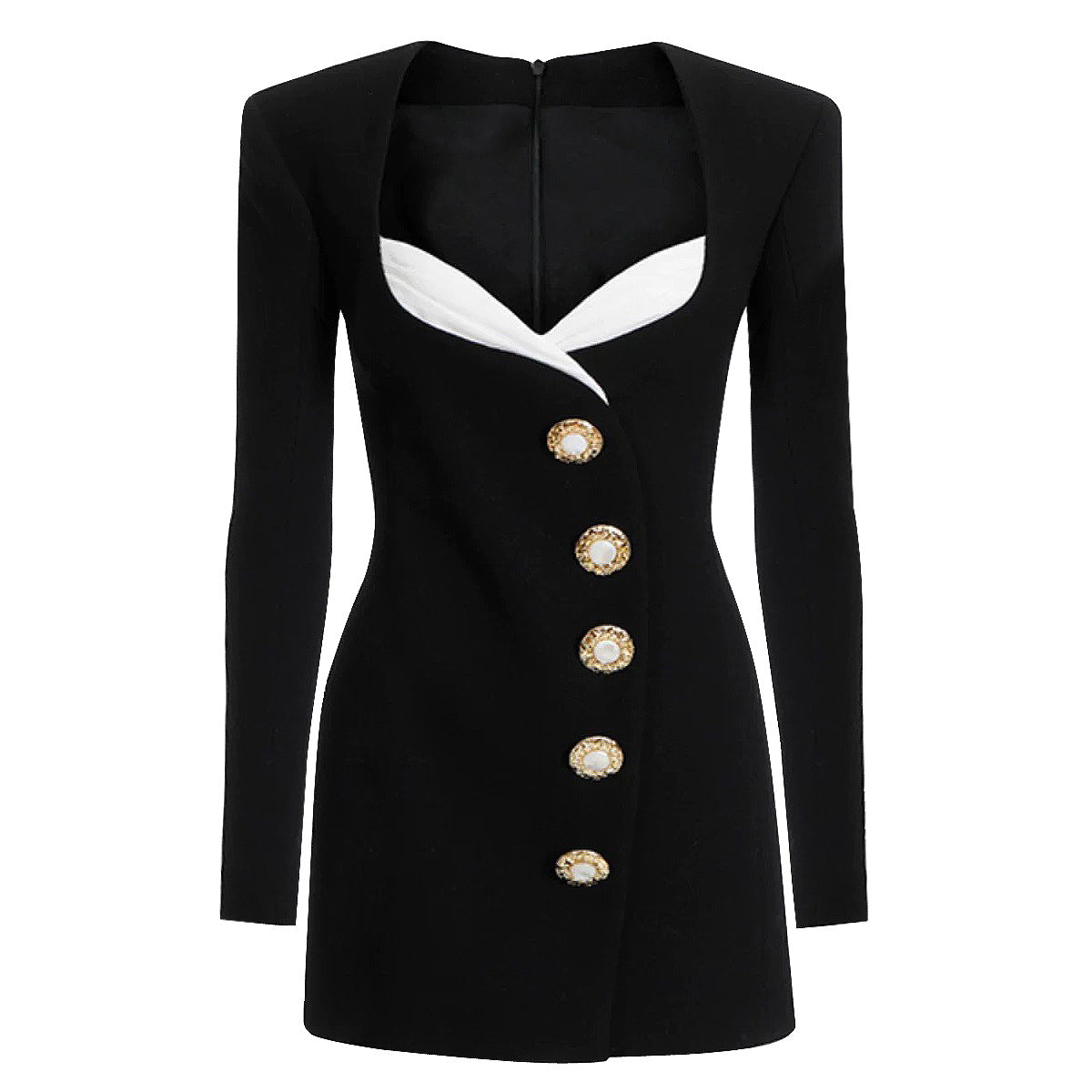 Slim Fit Slimming Long Sleeves Commuter Dresses