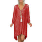 Short-sleeved Urban Casual Solid Color Loose Pullover Sequined Dresses