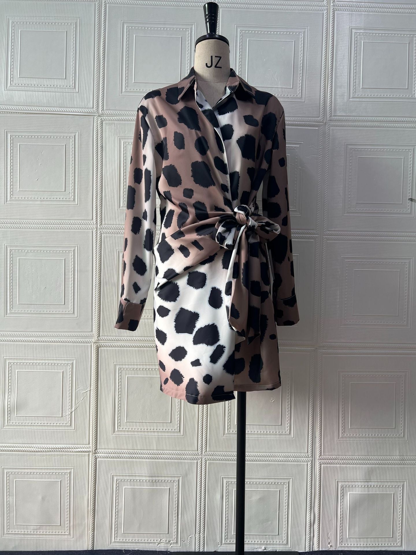 Women's Summer Collar Printed Fashion Shirt Short-term Dresses