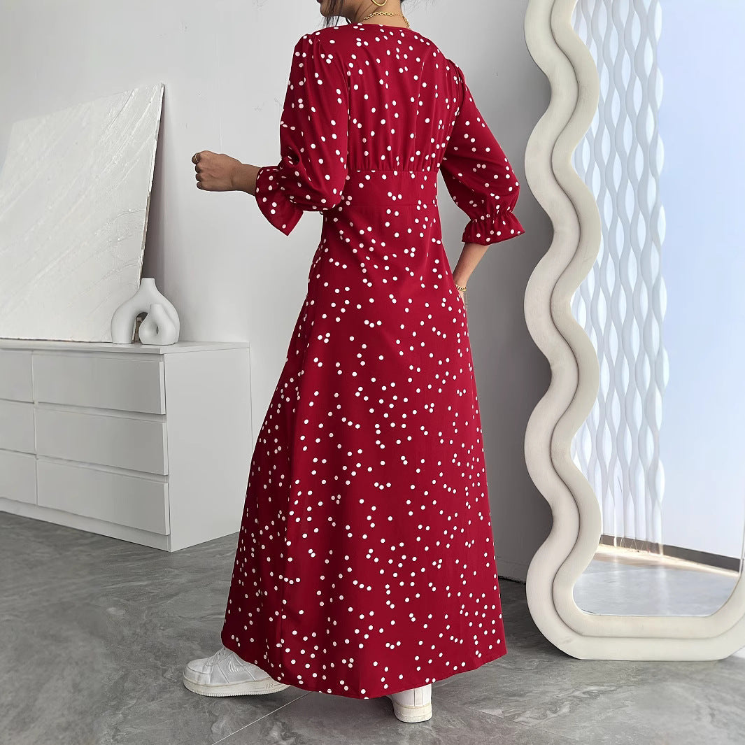 Dress A- Line Polka Dot Elegant Dresses