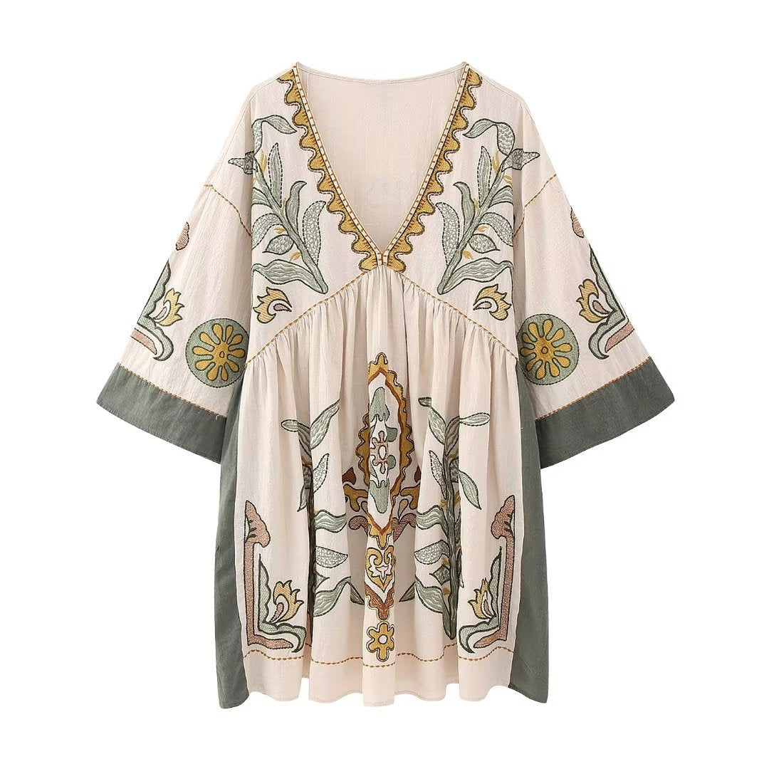 Women's Creative Classy Loose Embroidery Dress Dresses