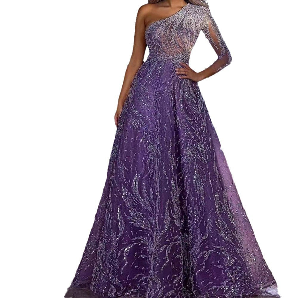Women's Dress Sprinkle Gold Open Split Sleeve Wedding Dresses