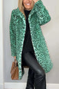 Women's Winter Fashionable Leopard Print Lapel Imitation Coats