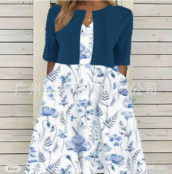 Printed Lady Sexy Elegant Young Long Dresses
